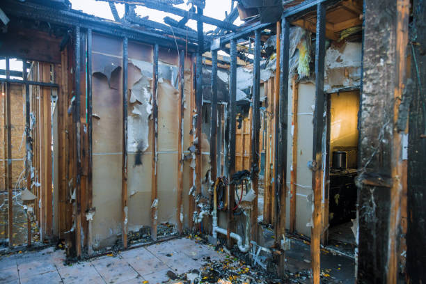 Professional Fire Damage Restoration technician working in Great Bend, KS